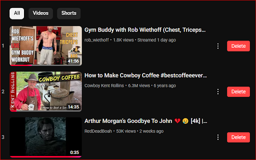 YouTube Playlist Remover screenshot 1