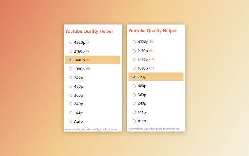 Youtube Quality Helper screenshot 1