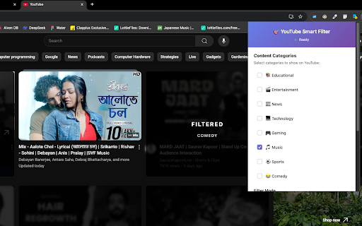 YouTube Smart Filter screenshot 1