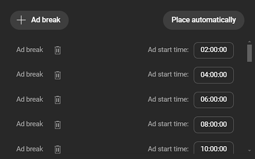 YouTube Studio Ad Placer screenshot 1