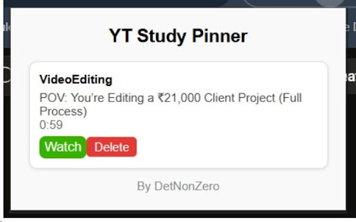 YouTube Study Pinner screenshot 1