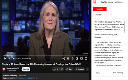 Youtube Summary with Gemini screenshot 1