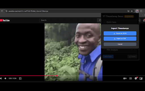 YouTube Timestamp Saver screenshot 1