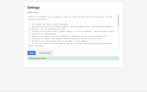 Youtube Video Summarizer screenshot 1