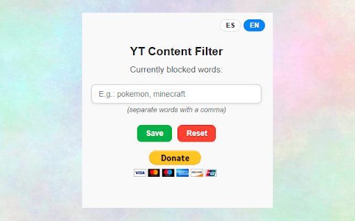 YT Content Filter screenshot 1