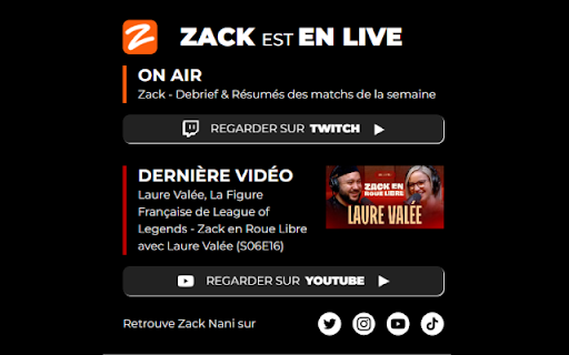 Zack Nani Live Extension screenshot 1