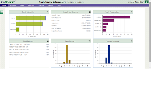 ZipBooks screenshot 1
