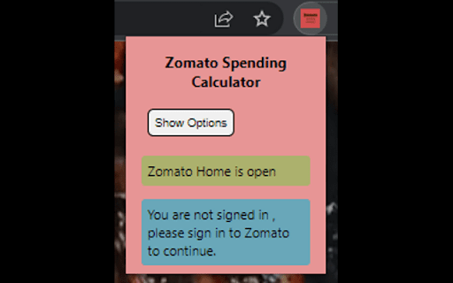 zomato-spending-calculator screenshot 1